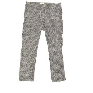 Sigrid Olsen Patterned Trousers Black Cream Women's‎ Size 14 Straight Leg